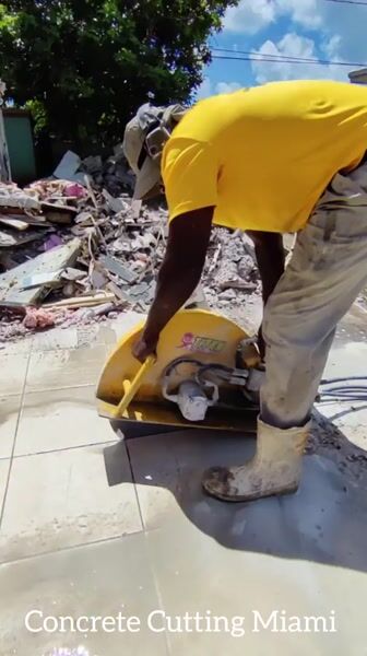 Cutting Concrete Driveway